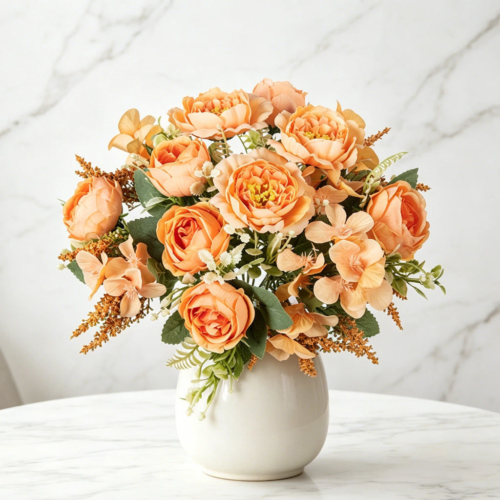 Silk Peony Hydrangea Artificial Flowers – Wedding & Home Decor Artificial Flowers Babs