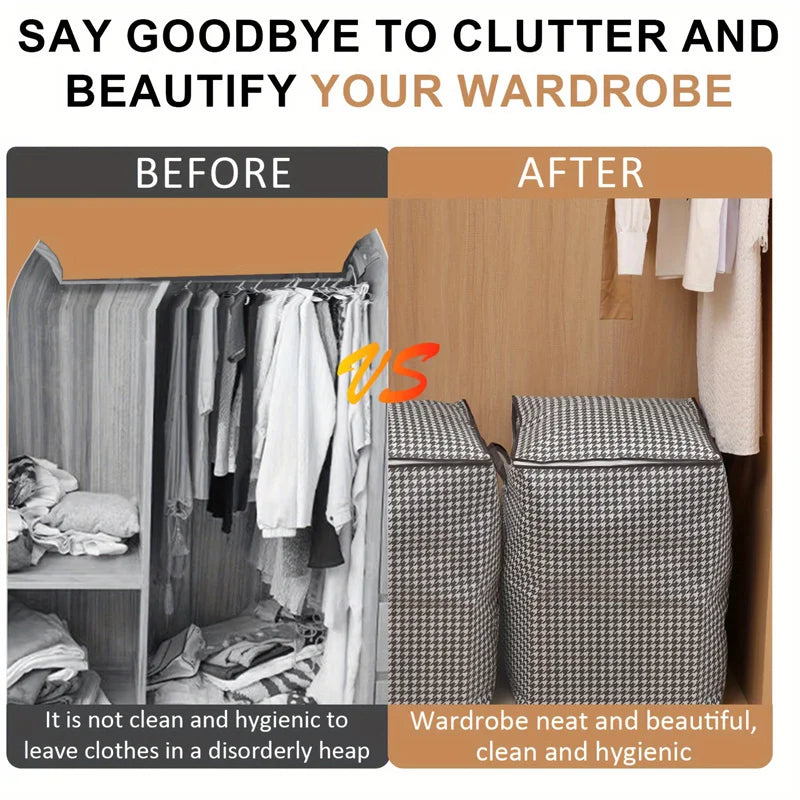 Foldable Clothes Storage Bag – Large Dustproof Wardrobe Organizer Clothing Storage Bag Babs