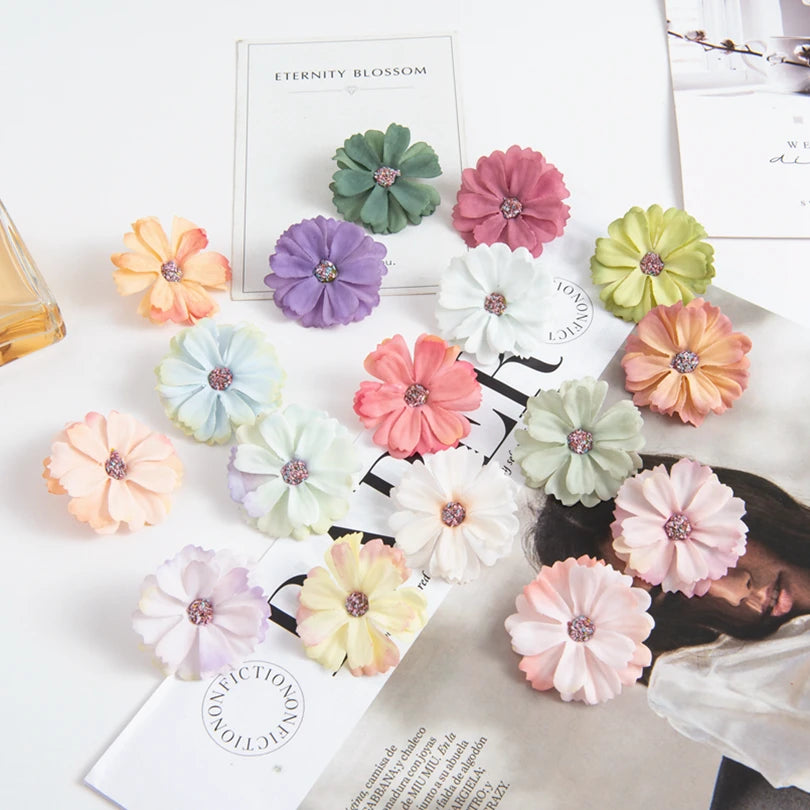 Artificial Silk Daisy Heads 10/20pcs | Wedding & DIY Decor Artificial Flower Heads Babs
