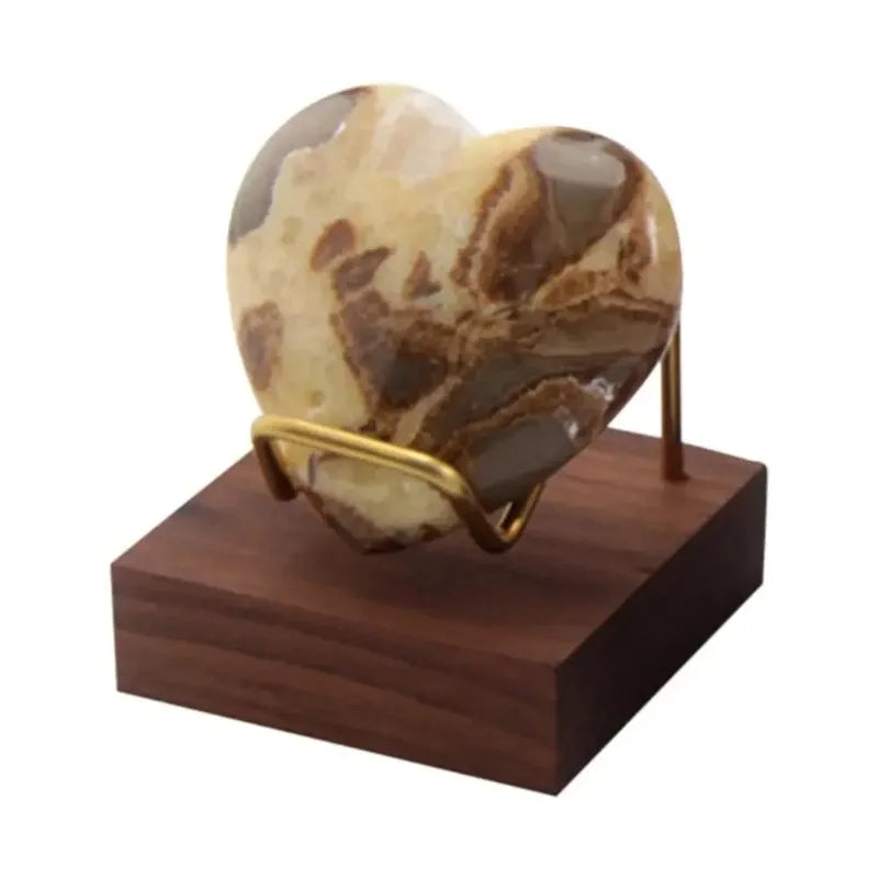 Wooden Base Brass Arm Display Stand Easel for Minerals & Gems Mineral Display Stand Babs