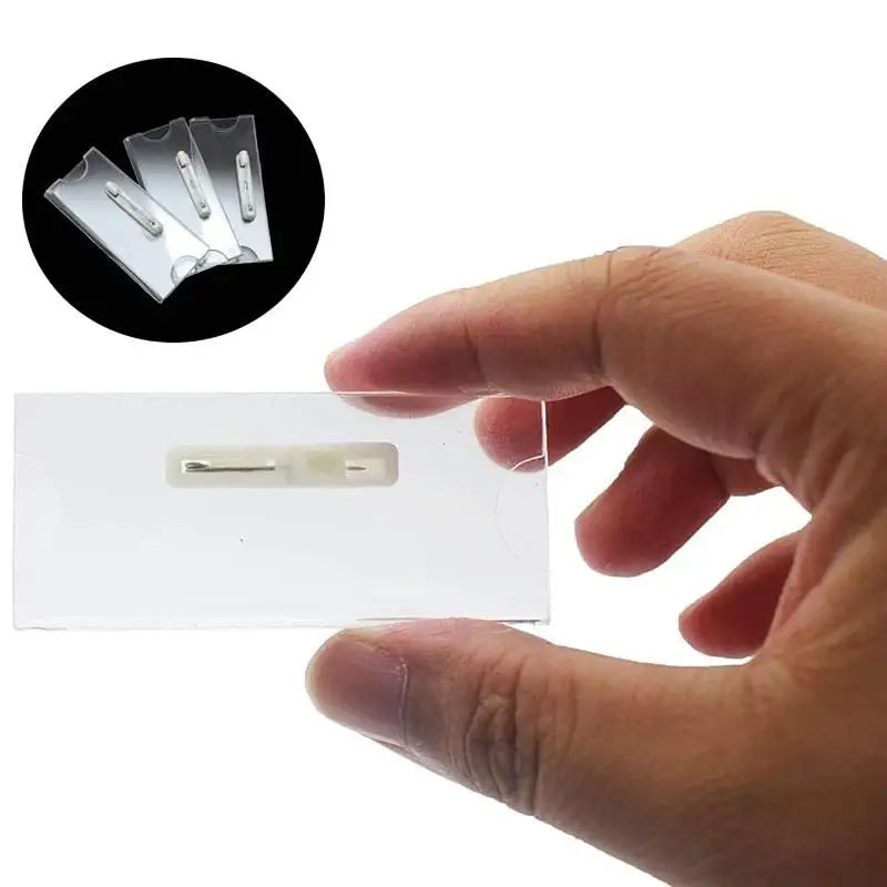 Clear Acrylic Name Badge Holders with Safety Pin – 10/20/30 Pack Name Badge Holder Babs