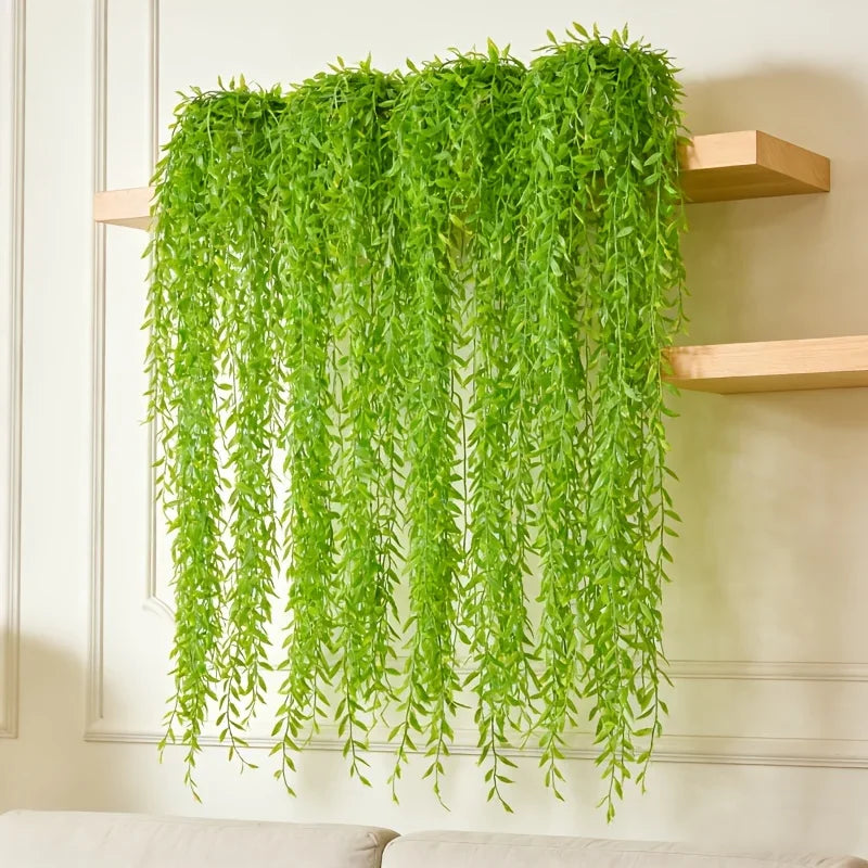 Artificial Hanging Willow Branch – Faux Green Vine Decor Artificial Hanging Plant Babs