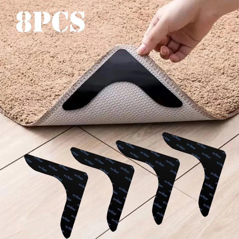 Anti-Slip Carpet Adhesive Pads for Rugs & Cushions – 4/8 PCS Anti-Slip Rug Pads Babs