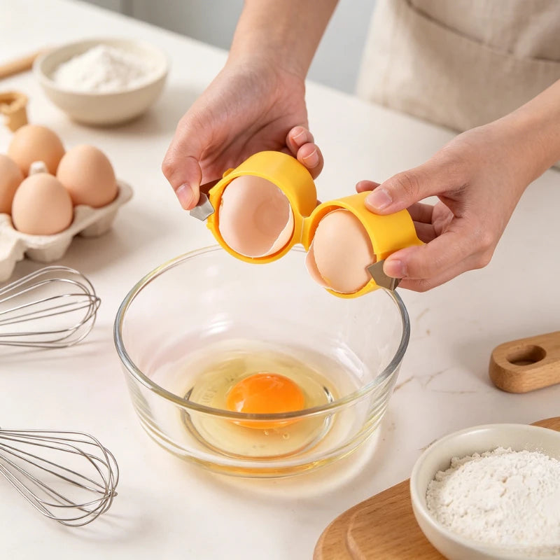 3-in-1 Egg Cracker, Whisk & Yolk Separator Kitchen Gadget Egg Kitchen Gadget Babs