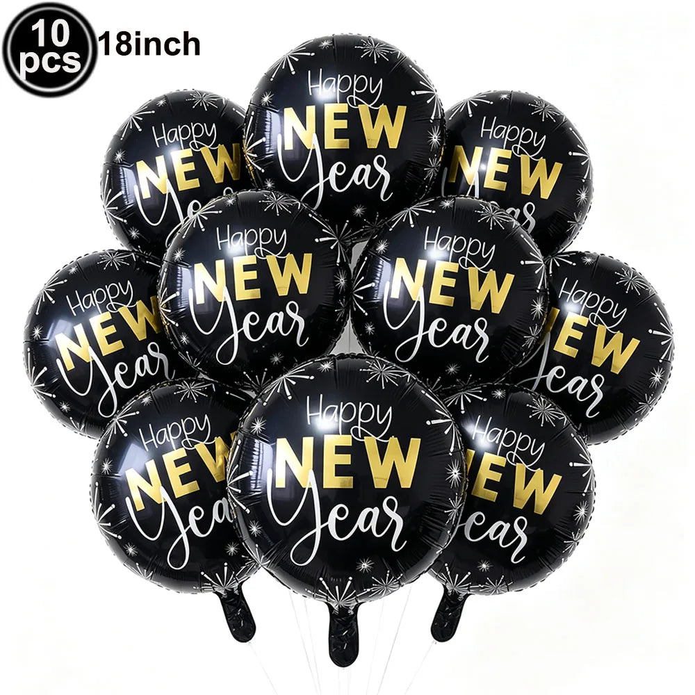 2027 New Year Foil Balloon Set – Gold, Silver & Champagne Party Foil Balloons Babs AGATE As pictures show