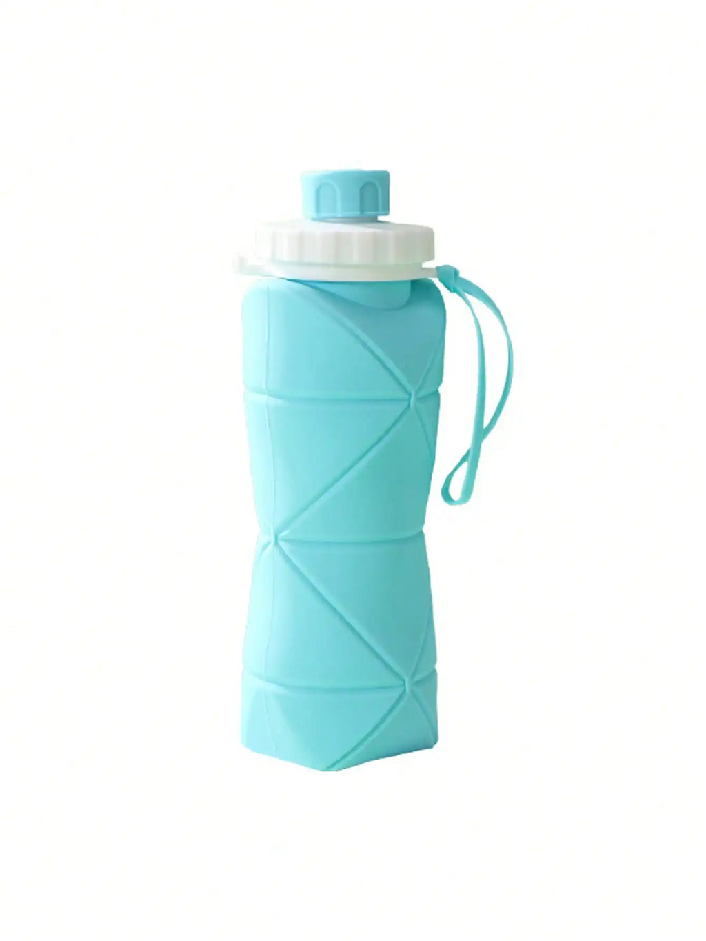 Food Grade Silicone Collapsible Water Bottle 600ml Foldable Collapsible Water Bottle Babs blue 1pc