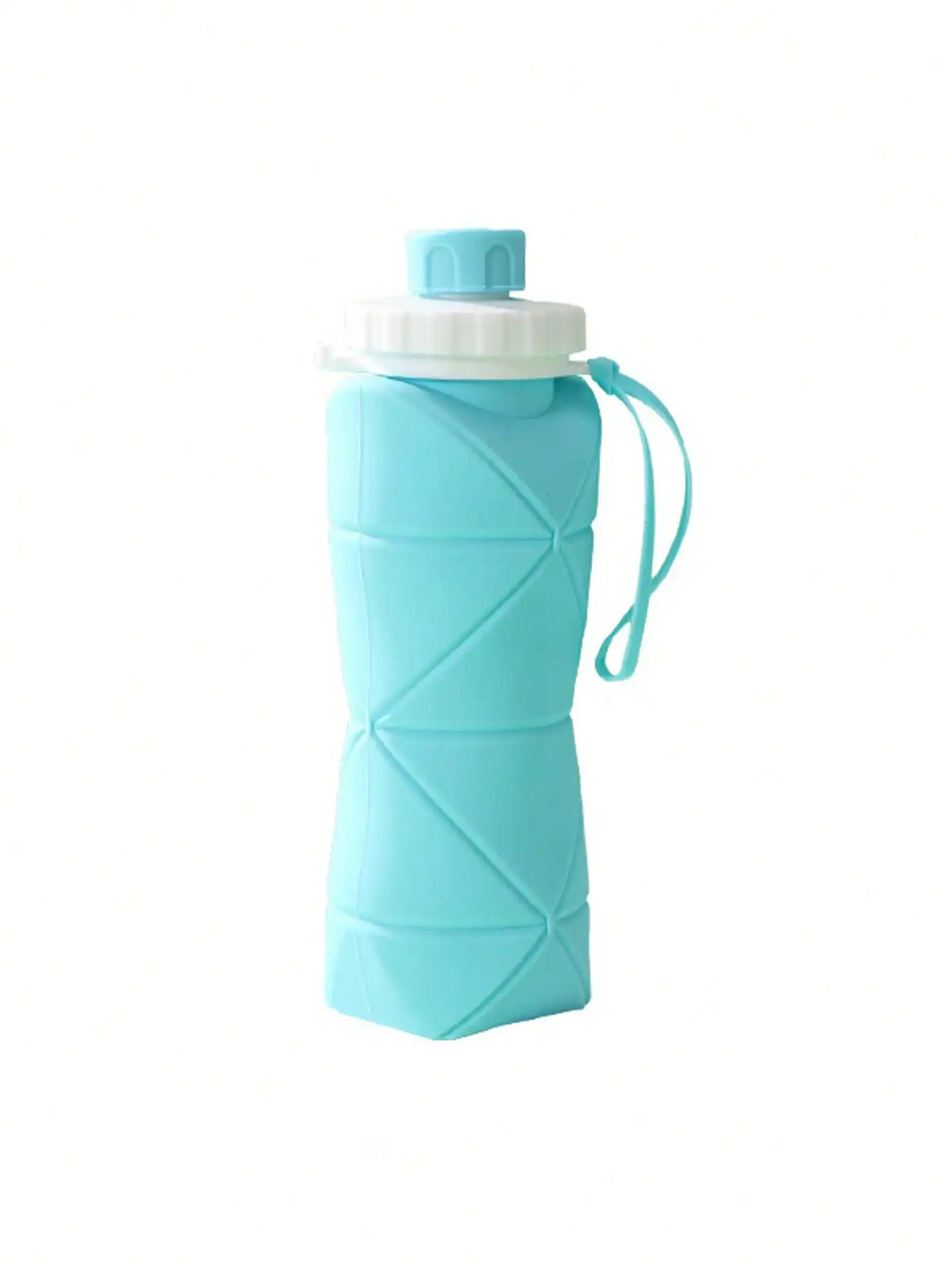 Food Grade Silicone Collapsible Water Bottle 600ml Foldable Collapsible Water Bottle Babs blue 1pc