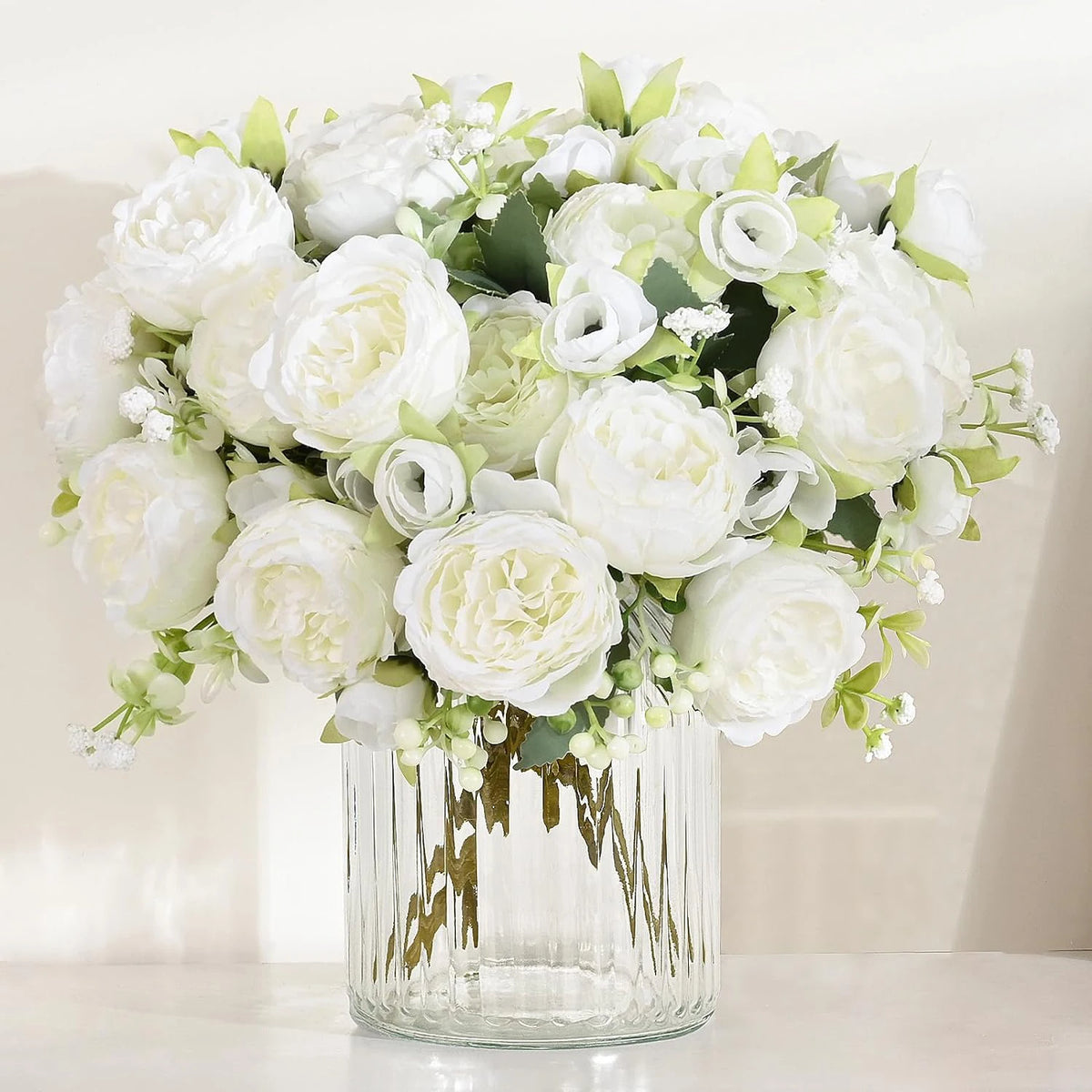 Artificial Silk Peony Rose Bouquet – Wedding & Home Decor Artificial Flower Bouquet Babs