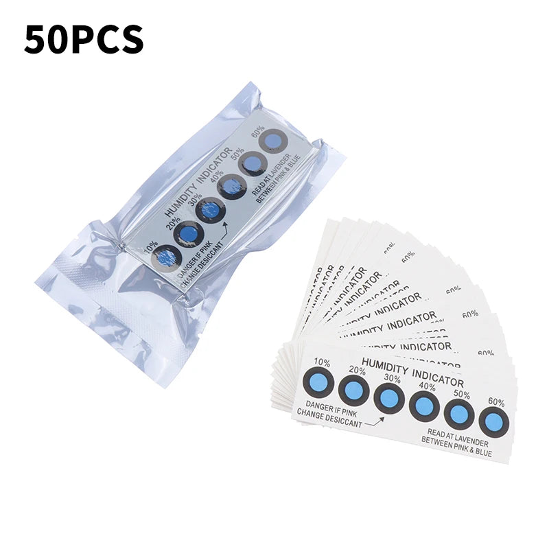 50-Pack Humidity Indicator Cards 10%–60% Six-Dot Test Cards Humidity Indicator Card Babs