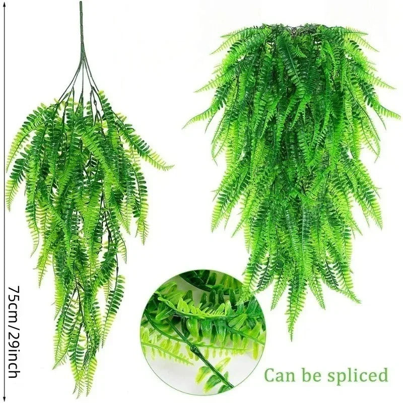 Artificial Hanging Fern Vine Wall Decor – Indoor & Outdoor Artificial Hanging Plants Babs