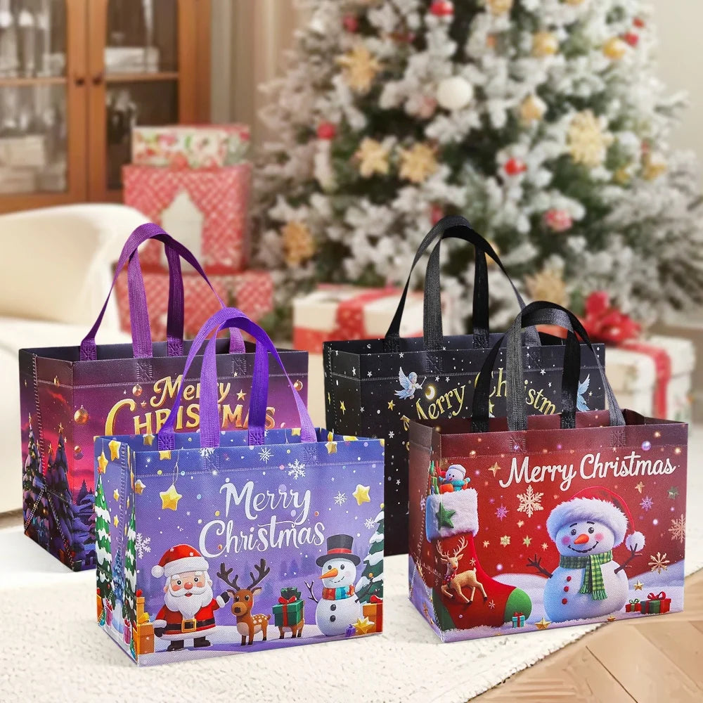 Reusable Non-Woven Christmas Gift Bags with Handles Christmas Gift Bags Babs
