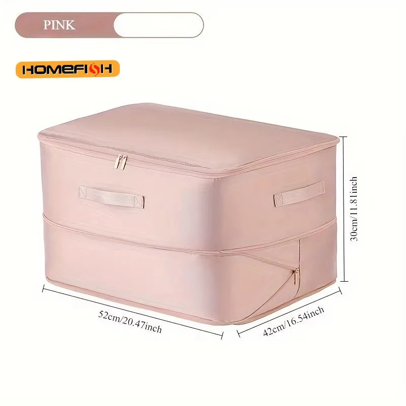 Heavy-Duty Self-Compressing Storage Bag for Clothes & Quilts Compression Storage Bag Babs Pink