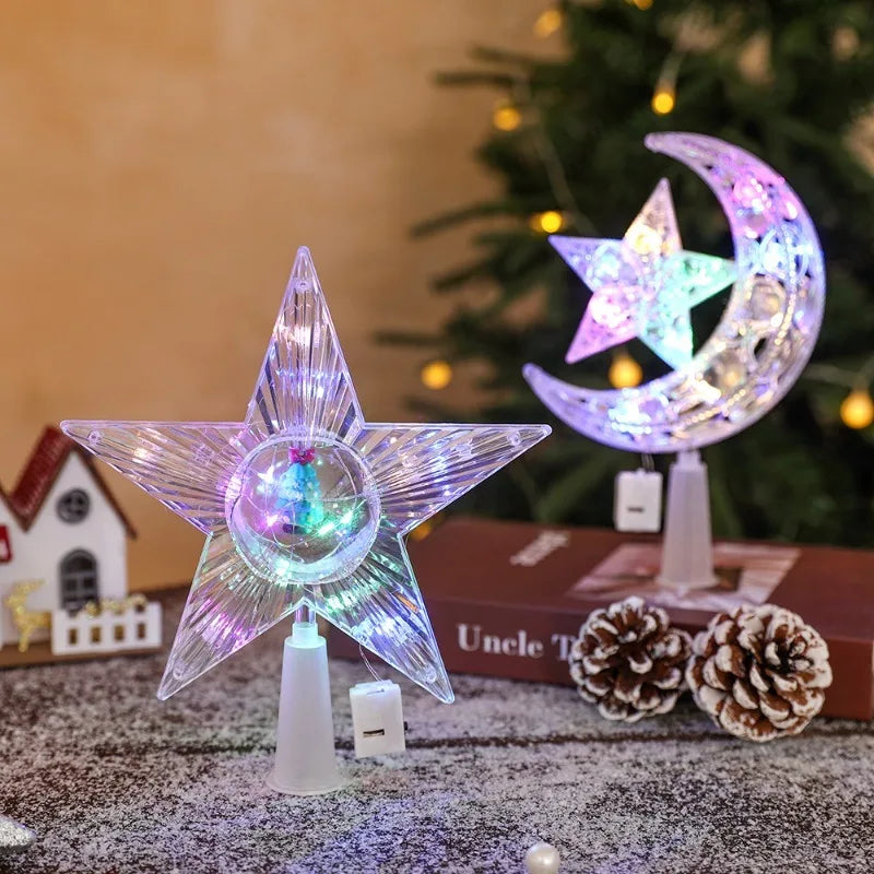 LED Star Christmas Tree Topper – Colorful Xmas Light Decoration Christmas Tree Topper Babs