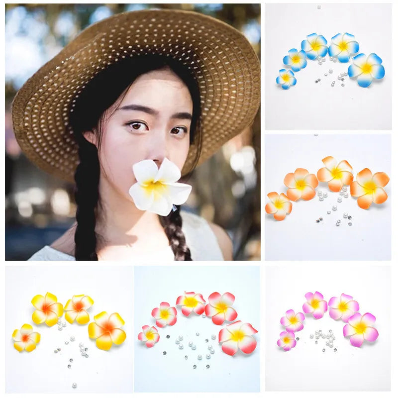 20Pcs Plumeria Frangipani Foam Artificial Flowers – Wedding Decor Artificial Foam Flowers Babs