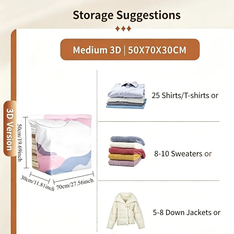 2-Pack Hand Roll Vacuum Compression Storage Bags | Space Saver Compression Storage Bags Babs