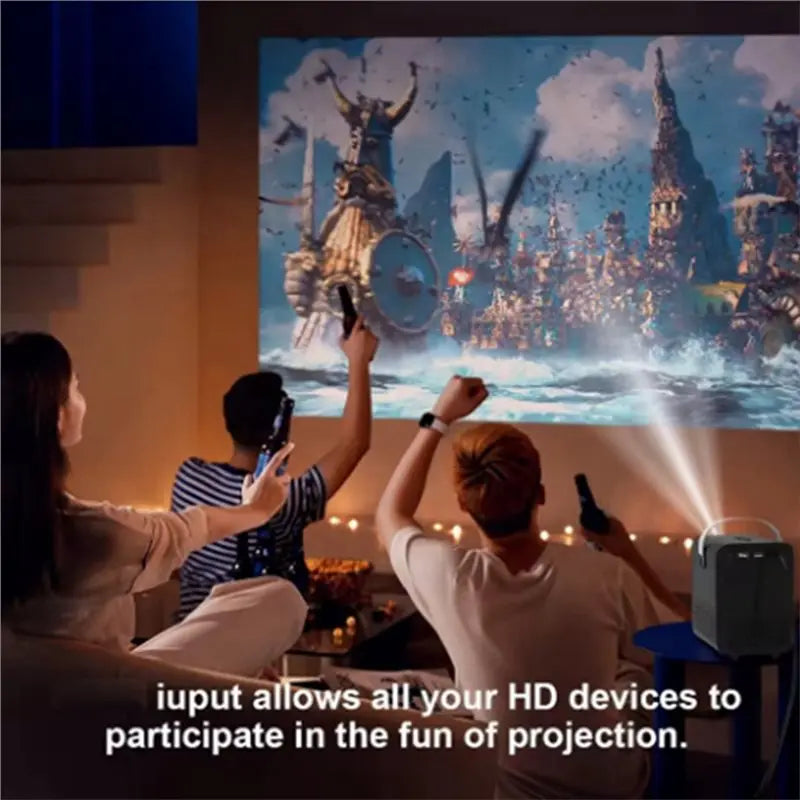 4K Android Smart Mini Projector | WiFi Bluetooth 1080P Home Theater Smart Mini Projector Babs