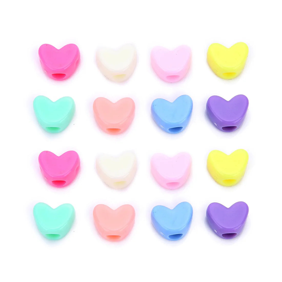 Acrylic Heart Beads 12x9mm Candy Color DIY Jewelry & Crafts DIY Craft Beads Babs