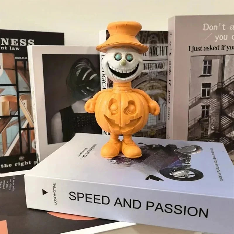 Halloween Resin Pumpkin Statue – Garden & Tabletop Ornament Halloween Resin Statue Babs Style-C