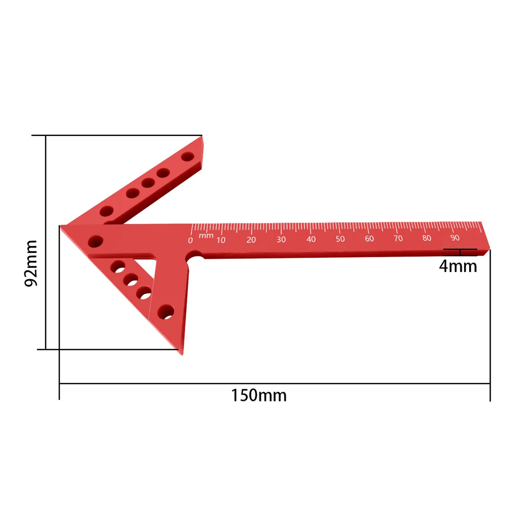 45/90° Center Finder Ruler – Carpenter Angle Marking Tool Carpenter Marking Ruler Babs
