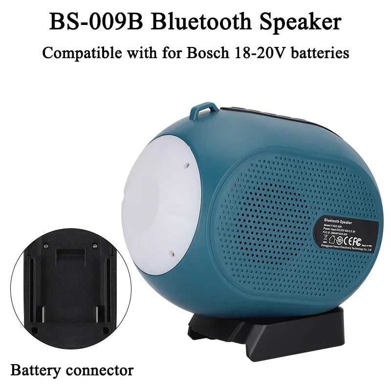 Jobsite Bluetooth Speaker for Makita/Bosch/Milwaukee 18-20V Battery Jobsite Bluetooth Speaker Babs For Bosch