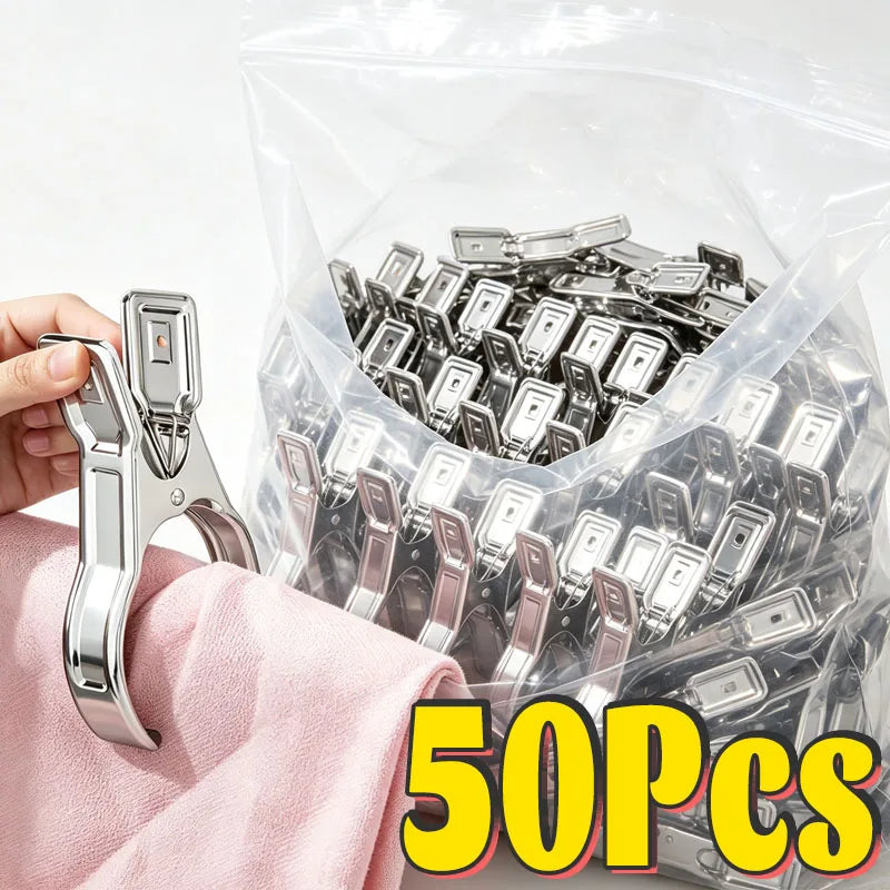 Stainless Steel Clothespins – 100 Pack Windproof Laundry Pegs Laundry Clothespins Babs