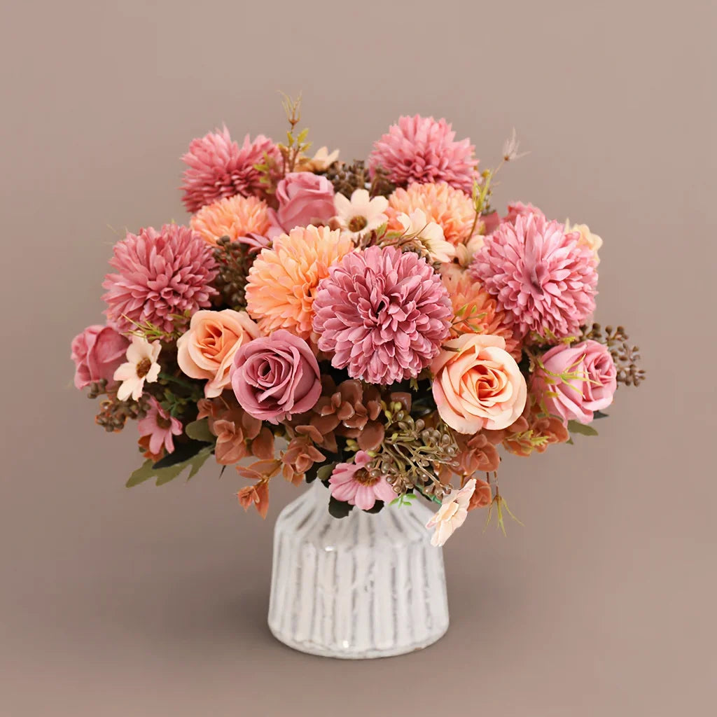 Fall Silk Rose Artificial Flowers – Wedding & Home Decor Artificial Silk Flowers Babs