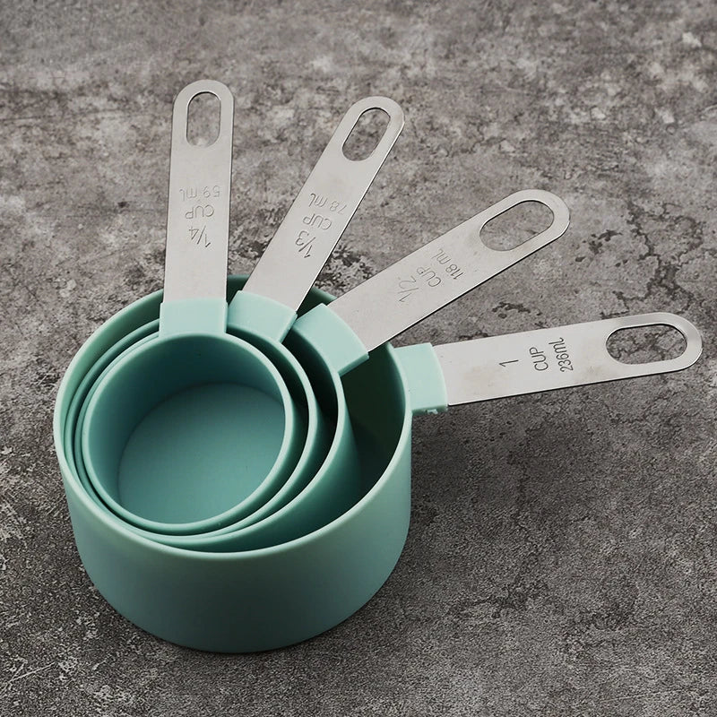 8-Piece Stainless Steel Measuring Spoons & Cups Baking Set Measuring Cups & Spoons Babs