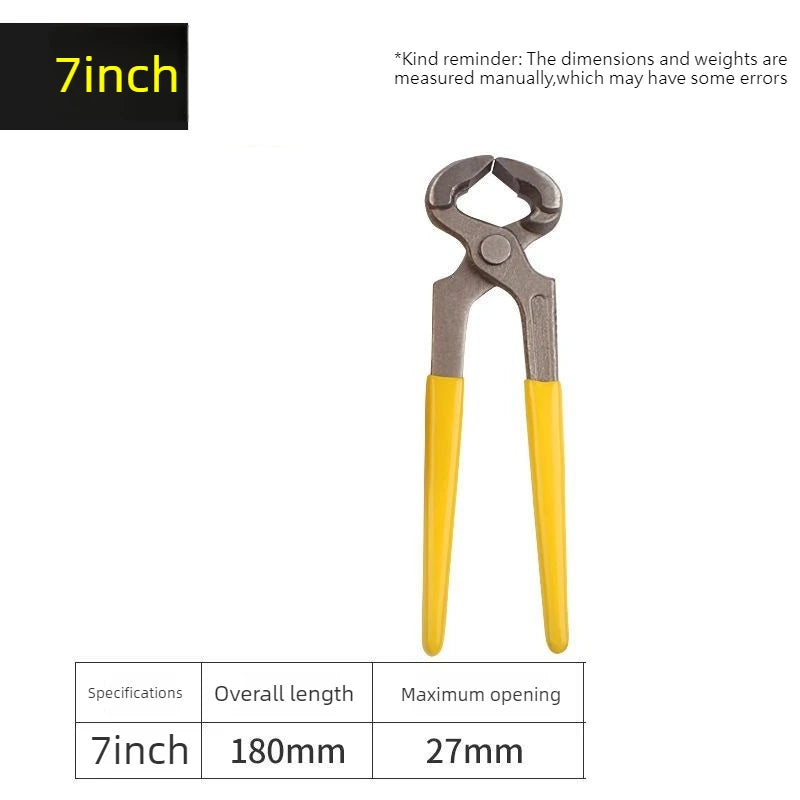 Carbon Steel Nail Puller Pincer – Multipurpose Woodworking Tool Nail Puller Pincer Babs 7 inch