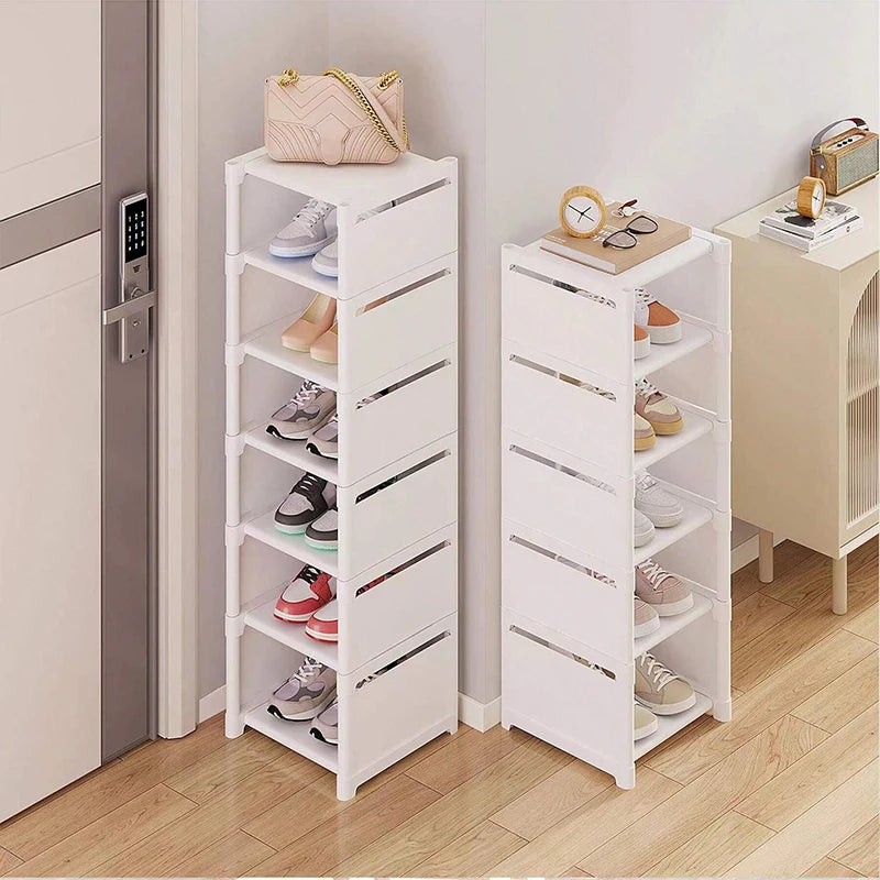 Narrow Multi-Tier Shoe Rack – Wall Door Space-Saving Storage Shoe Rack Babs