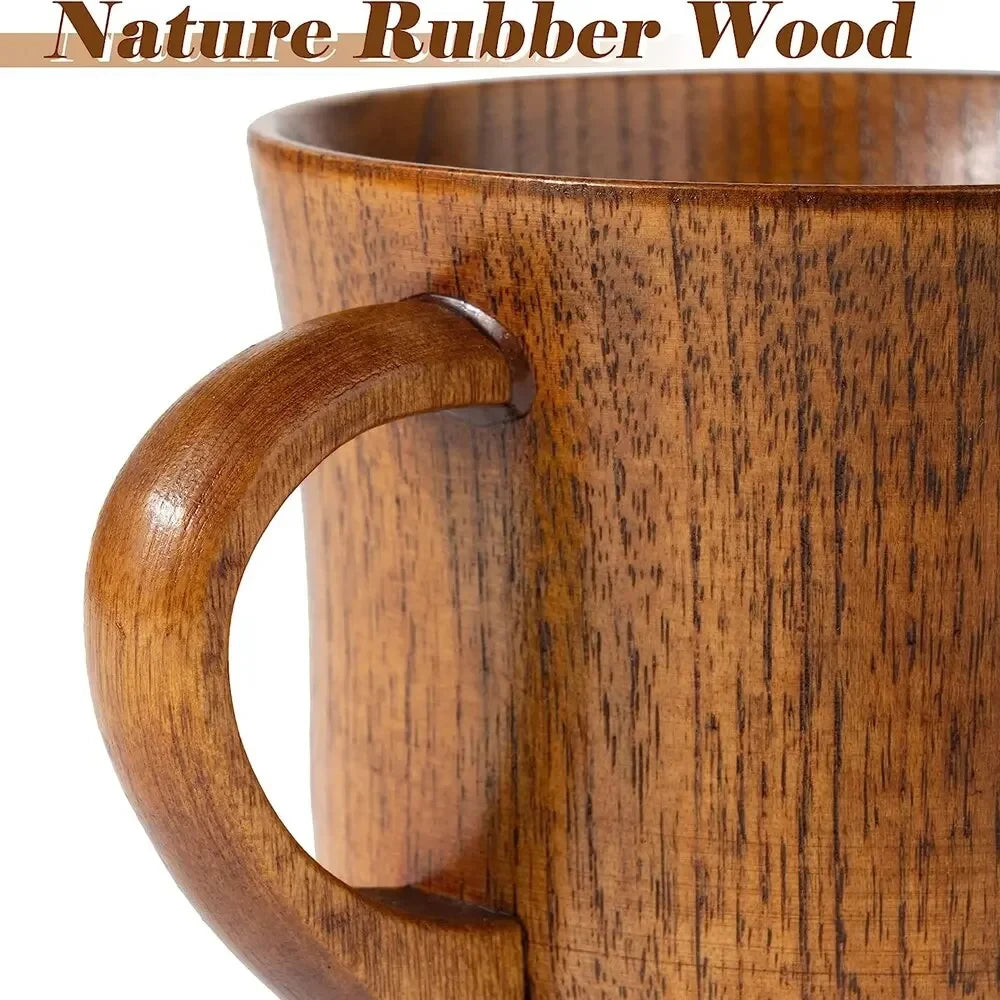 130ml Solid Wood Tea Cup with Handle – Sour Jujube Trumpet Cup Wooden Tea Cup Babs