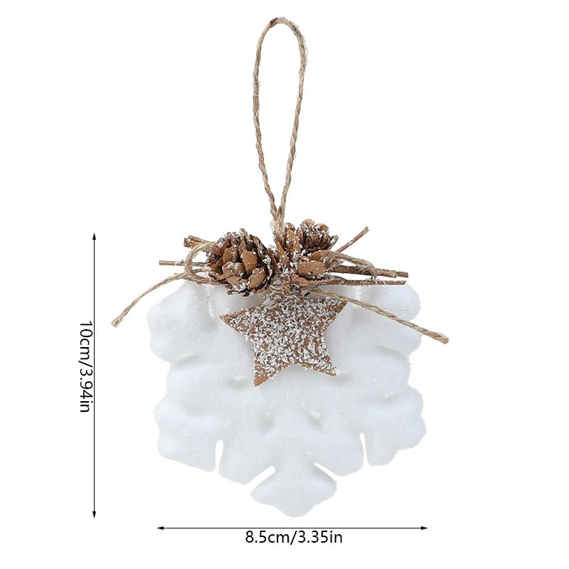 White Foam Christmas Ornaments – Snowflake & Ball Pendants Christmas Tree Ornaments Babs Snowflake