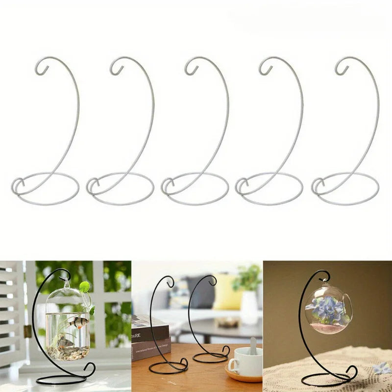 Semi-Circular Iron Hanger for Micro Landscape Hanging Bottles Decorative Iron Hanger Babs