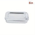 Stainless Steel Rectangular Storage Tray with Lid | 1pc Storage Tray with Lid Babs 6in