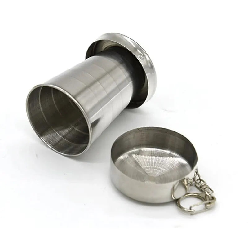 Stainless Steel Folding Telescopic Cup | Portable Camping Cup Folding Camping Cup Babs