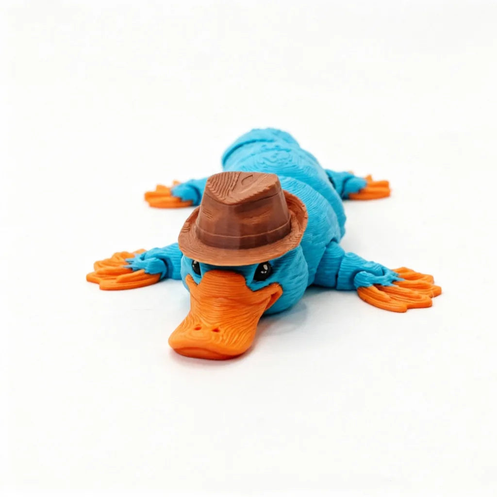 3D Printed Quokka Fidget Toy – Poseable Hinge Desk Toy Fidget Novelty Toy Babs blue