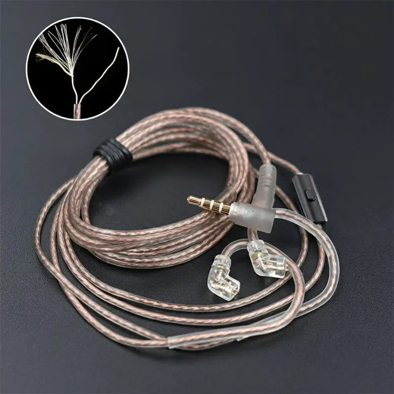 QDC IEM OFC Replacement Cable 3.5mm Plug | MMCX HiFi Upgrade IEM Replacement Cable Babs