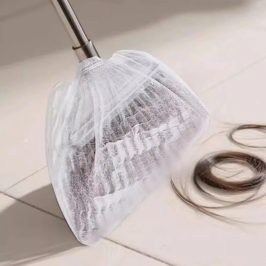 100-Pack Disposable Non-Woven Broom Covers – Dust & Hair Trap Disposable Broom Cover Babs