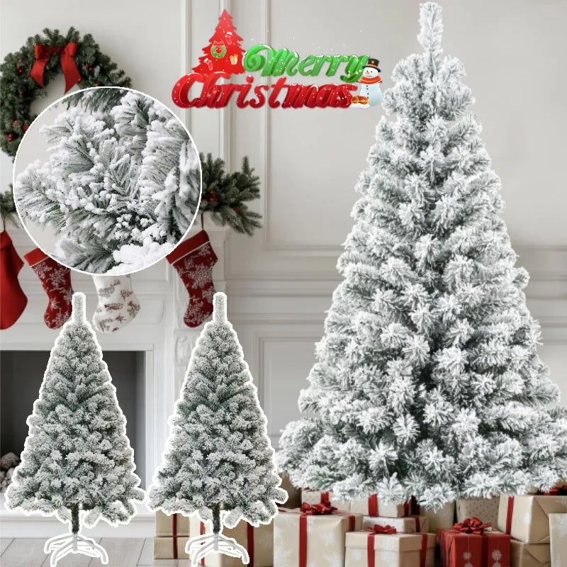 Flocked White Artificial Christmas Tree – Snow Dusted PVC Pine Artificial Christmas Tree Babs