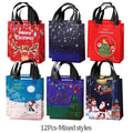 6/12Pcs Large Reusable Christmas Gift Bags with Handles Christmas Gift Bags Babs 12Pcs 20x25x11cm