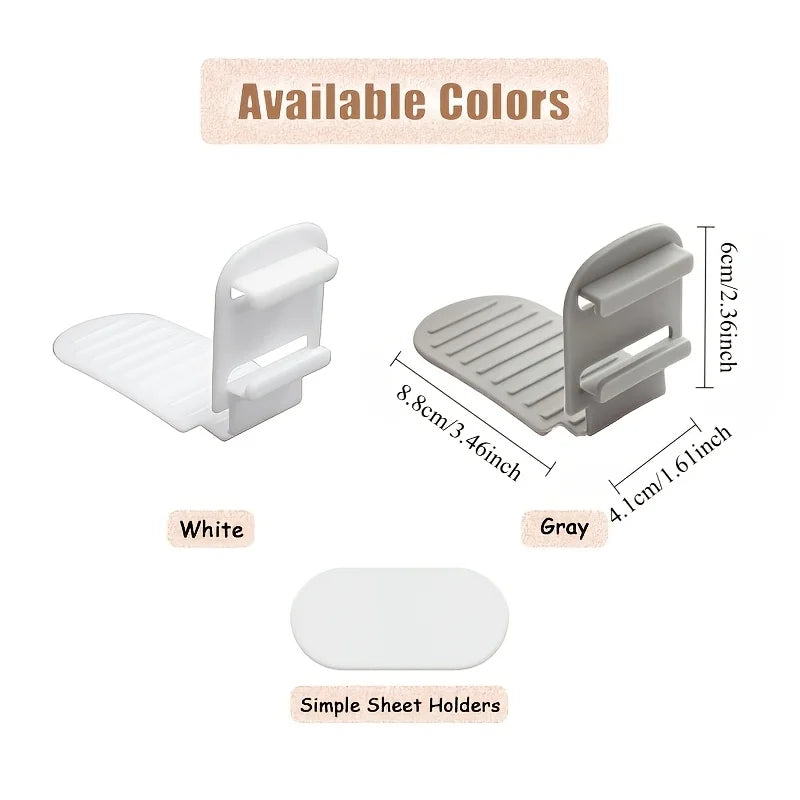 Adjustable Bed Sheet Fasteners & Anti-Slip Clips | 4/8 PCS Bed Sheet Fasteners Babs