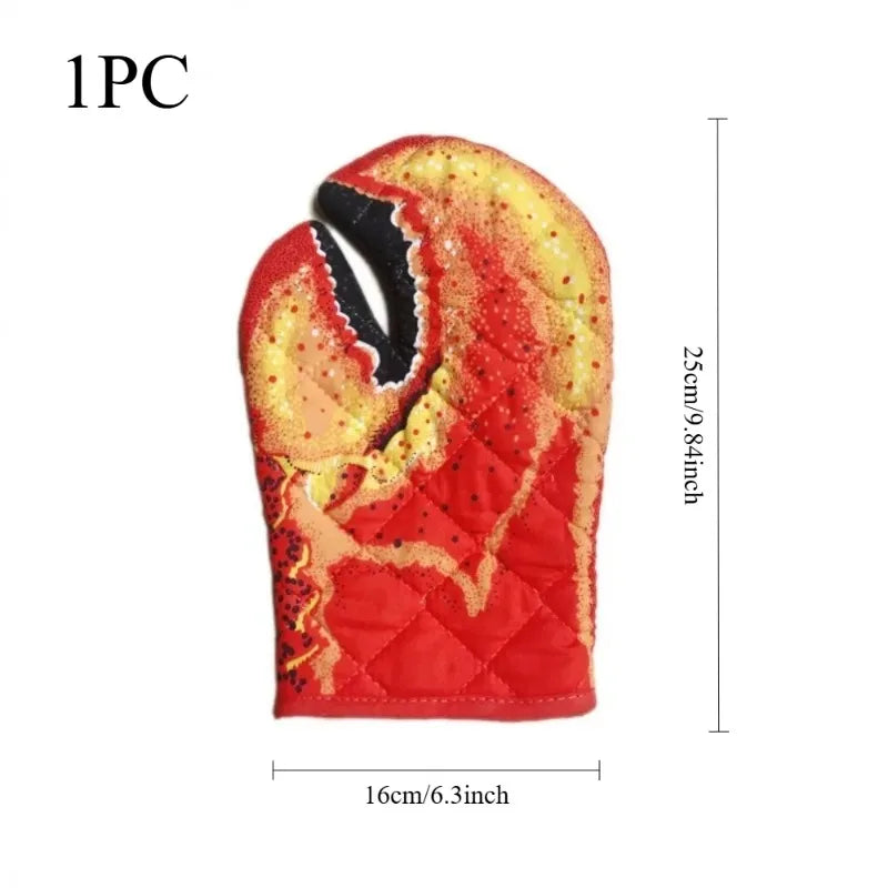 Lobster Claw Oven Mitts – Heat Resistant Cotton Kitchen Glove Oven Mitt Babs