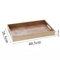 Luxury Transparent Rectangular Storage Tray – Modern Organizer Decorative Storage Tray Babs Flower-Large