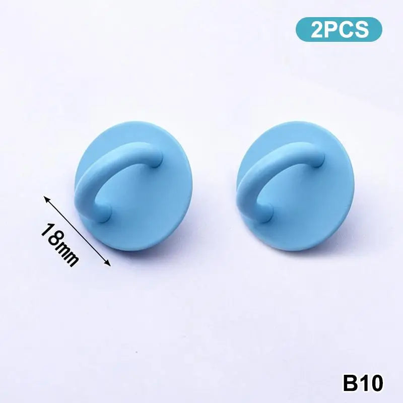 2pcs Adhesive Metal Phone Charm Holder & Keychain Hook