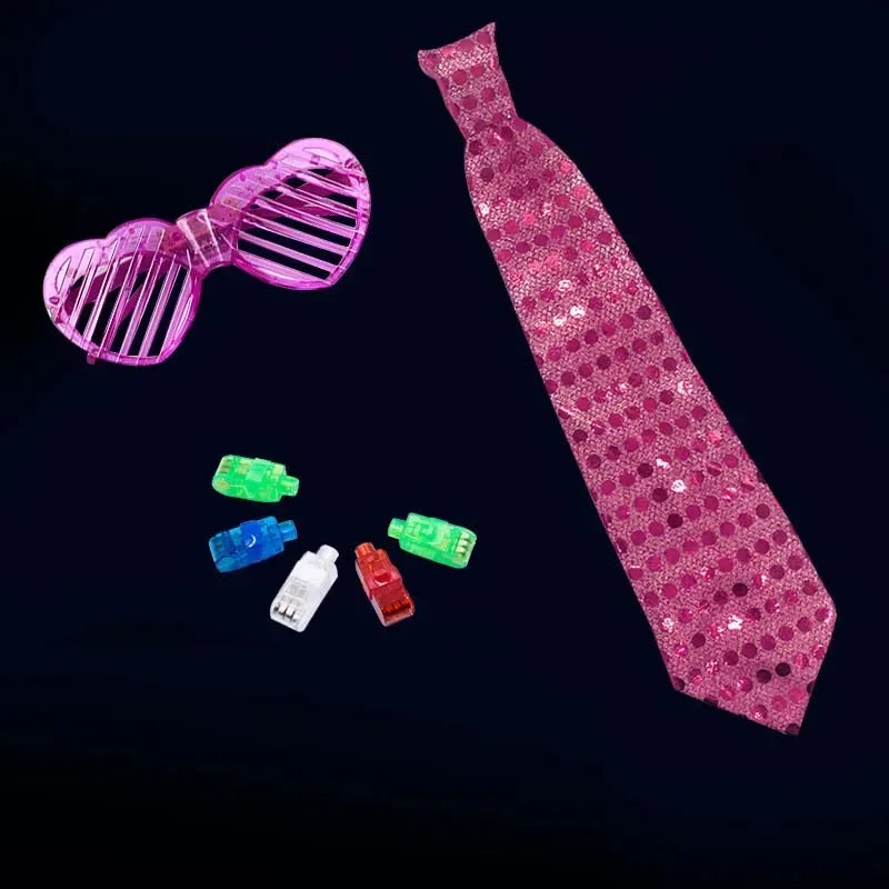 LED Glow Party Set – Light-Up Glasses, Tie & Finger Lights LED Glow Party Set Babs rose