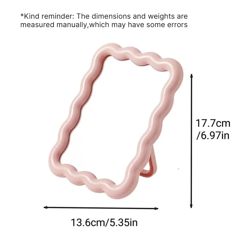 Cute Wavy Makeup Mirror – Tabletop & Wall Mount | Babs Decorative Makeup Mirror Babs