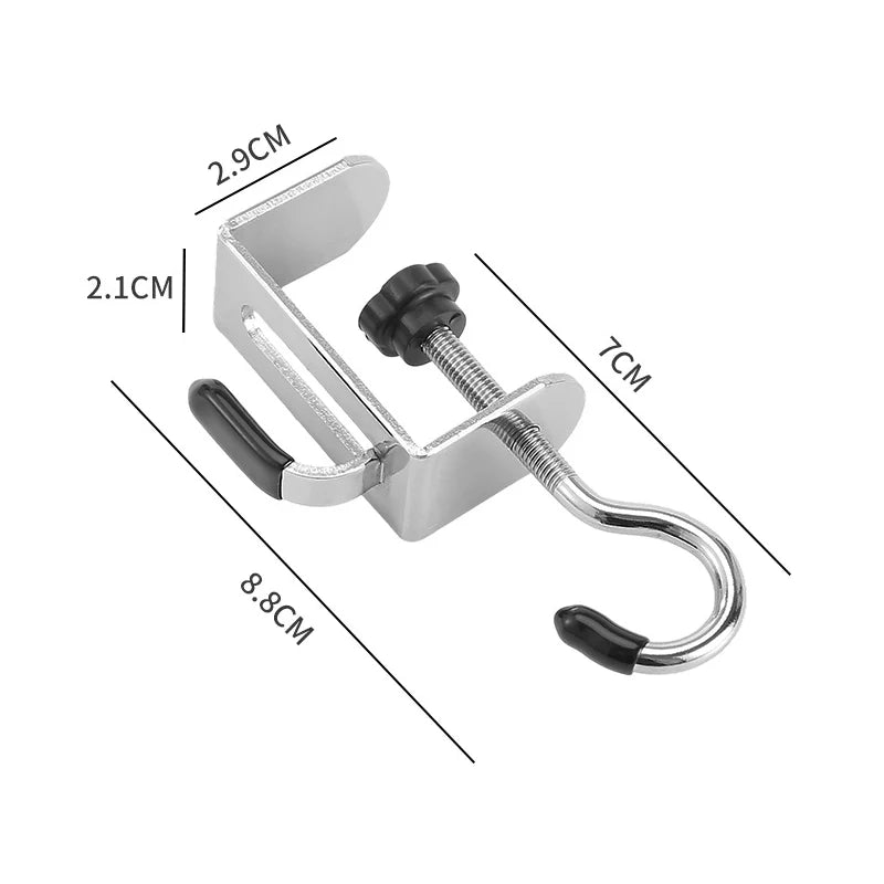 No-Drill Adjustable Desk Edge Hook – Bag & Headphone Organizer Desk Organizer Hook Babs
