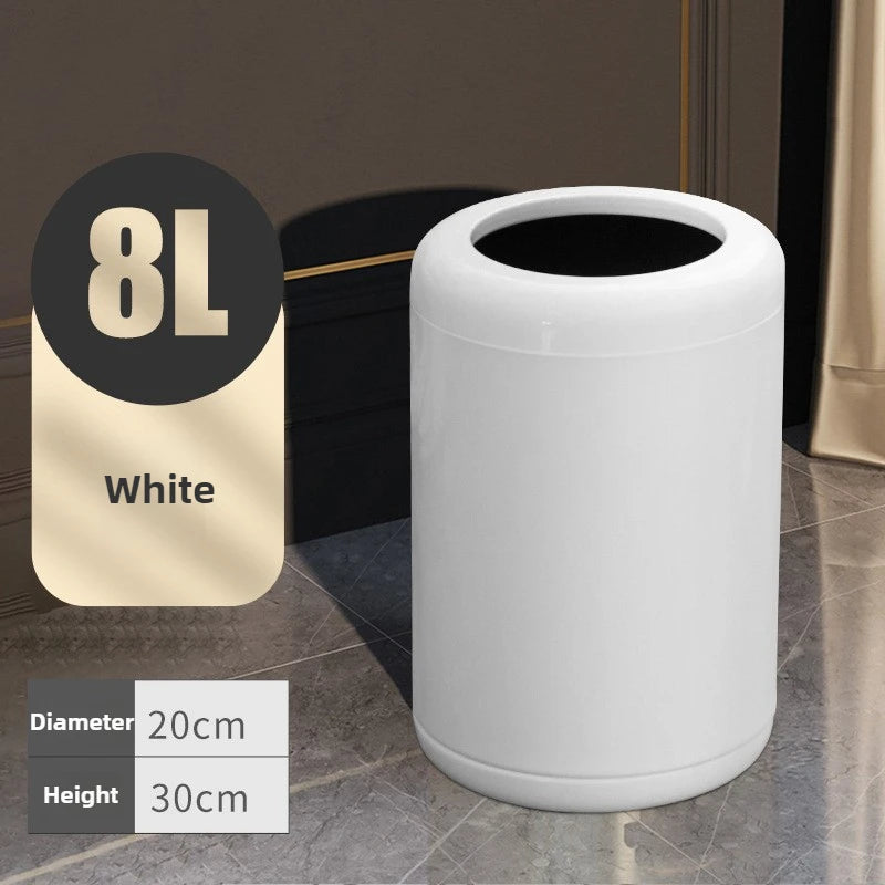 Modern Stainless Steel Trash Can 8L/10L – Living Room & Kitchen Stainless Steel Trash Can Babs 8L-White