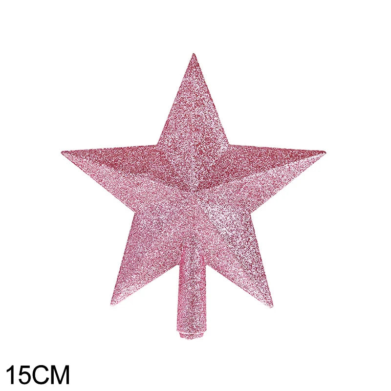 Gold Christmas Tree Top Star Ornament – 15cm & 20cm Christmas Tree Topper Babs 15cm pink