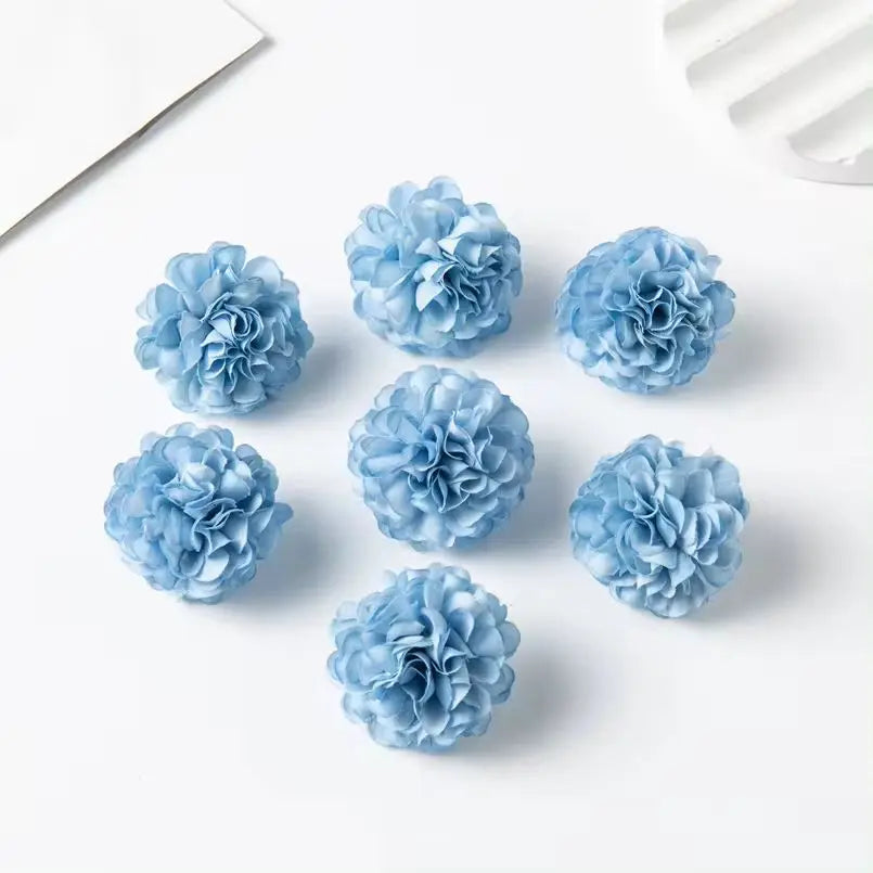 Artificial Carnation Silk Flower Heads 80-100pcs | Wedding Decor Artificial Flower Heads Babs