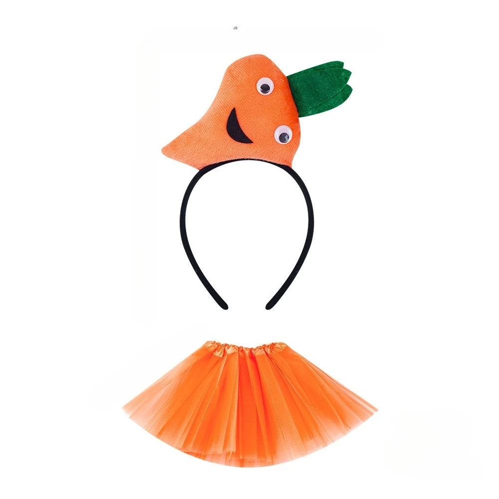 Cute Carrot Hair Hoop – Cosplay Headwear for Kids & Adults Costume Hair Hoop Babs orange headbandskirt for teens or women